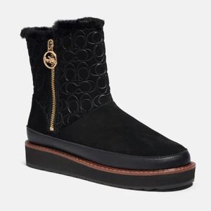 Coach women Isa Boots, Size 7, man made suede upper, Brand new